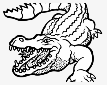 Alligator Clipart Images Black And White Free Download - Clipart Wild Animals Black And White, HD Png Download, Transparent PNG