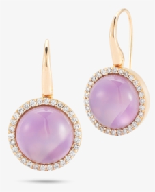 Roberto Coin Earrings With Diamonds, Amethyst And Mother, HD Png Download, Transparent PNG