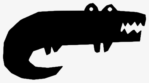 Crocodile Alligator Silhouette Clip Art - Silhouette Crocodile Png, Transparent Png, Transparent PNG