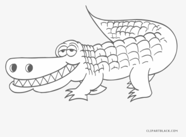 Gator Clipart Zoo Animal - Alligator Clipart Black And White Png, Transparent Png, Transparent PNG