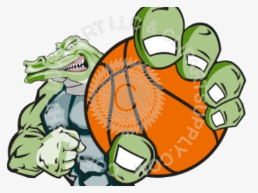 Basketball Clipart Gator - Gator With Soccer Ball, HD Png Download, Transparent PNG
