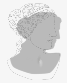 Venus De Milo-portrait Clip Arts - Sketch, HD Png Download, Transparent PNG