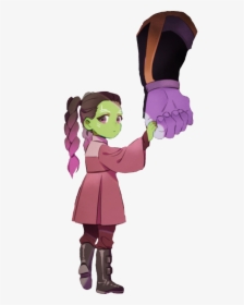Thanos And Little Gamora , Png Download - Gamora Thanos Fan Art, Transparent Png, Transparent PNG