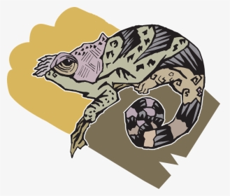 Stylized Style Chameleon Free Picture - Стилизованный Хамелеон, HD Png Download, Transparent PNG
