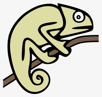 Yellow Chameleon Cartoon Png, Transparent Png, Transparent PNG