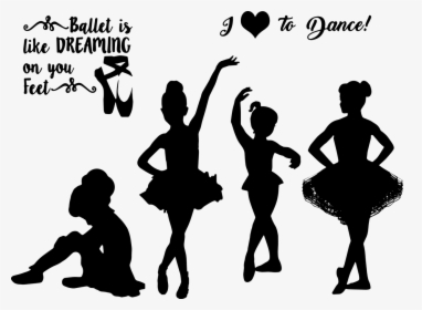 Little Girl Ballet Silhouettes Ballerina Free Picture - Little Girl Ballet Dancer Silhouette, HD Png Download, Transparent PNG