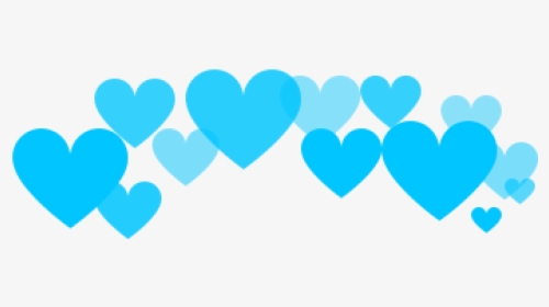 Blue, Hearts, And Overlay Image - Blue Hearts Over Head, HD Png Download, Transparent PNG