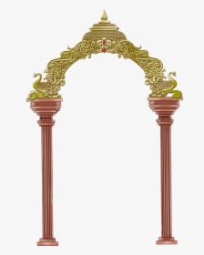 Peacock Clipart Colour Frame - Temple Arch Png, Transparent Png, Transparent PNG