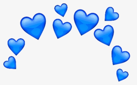 #blue #heart #blueheart #hearts #crown #tumblr #blueemoji - Green Heart Emoji Png, Transparent Png, Transparent PNG