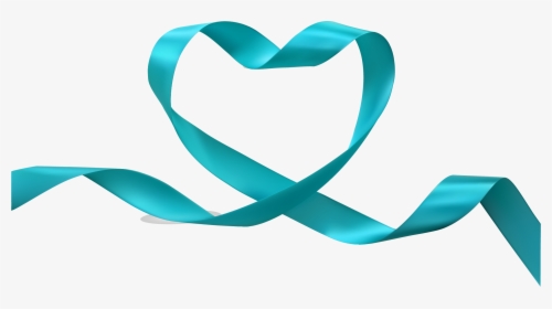 Heart With Ribbon Clip Art - Heart Shaped Ribbon Png, Transparent Png, Transparent PNG