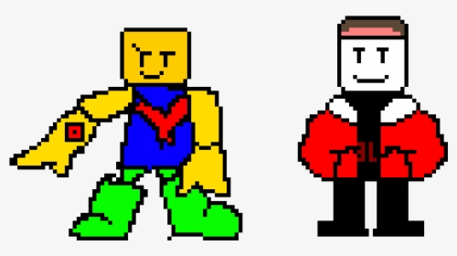 Roblox Noob - Roblox Noob Pixel Art - 340x680 PNG Download - PNGkit