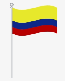 Colombian Flag On Pole Png, Transparent Png, Transparent PNG