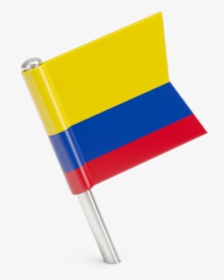Square Flag Pin - Transparent Colombia Flag Png, Png Download, Transparent PNG