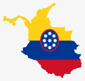 Flag-map Of The United States Of Colombia - United States Of Colombia, HD Png Download, Transparent PNG
