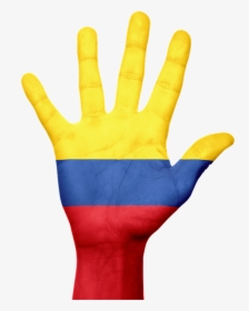 Colombia, Flag, Hand, National, Pride, Patriotic - Mano Con La Bandera De Venezuela, HD Png Download, Transparent PNG
