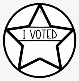 Are You Ready To Vote Here S A Button You Could Use - Voted Clipart Black And White, HD Png Download, Transparent PNG