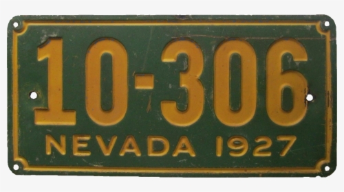 Nevada License Plate, 1927 - Signage, HD Png Download, Transparent PNG