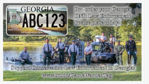 Georgia Dnr Law Enforcement License Plate, HD Png Download, Transparent PNG