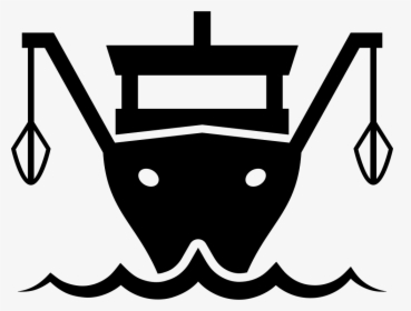 Fishing Boat - Black Fishing Boat Png, Transparent Png, Transparent PNG
