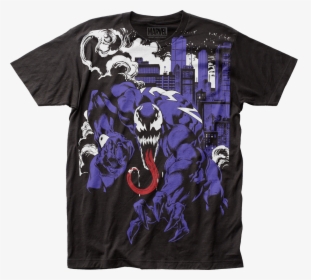 Venom At Night Marvel Comics T-shirt - Shirt, HD Png Download, Transparent PNG