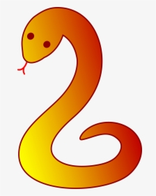 Snake Clipart Vintage - Orange Snake Clipart, HD Png Download, Transparent PNG