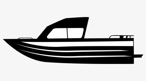 Fishing Boat Png - Black And White Fishing Boat Clipart, Transparent Png, Transparent PNG