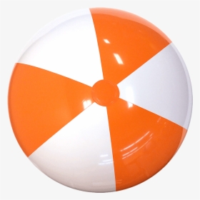 Transparent Beach Balls Clipart - Orange And White Beach Ball, HD Png Download, Transparent PNG
