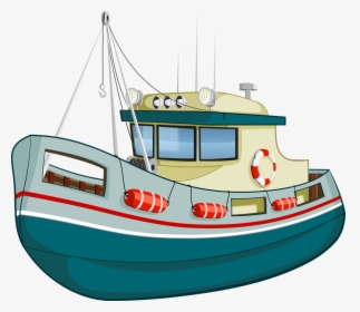 Fishing Vessel Royalty Free Boat Clip Art - Fishing Vessel Fishing Boat Cartoon, HD Png Download, Transparent PNG
