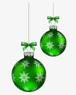 Green Christmas Balls Decoration Png Clipart Image - Christmas Ornaments Transparent Background, Png Download, Transparent PNG