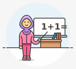 Teacher Maths Female Icon - Cartoon Pics Of Male Teacher, HD Png Download, Transparent PNG