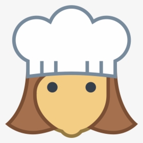 Cook Female Icon - Woman Chef Icon Png, Transparent Png, Transparent PNG