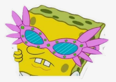 #meme #memes #spongebob #spongebobmeme #glasses #pink - Spongebob With Glasses Gif, HD Png Download, Transparent PNG