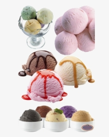 Ice Cream Balls Png Photos - Ice Cream Three Flavors, Transparent Png, Transparent PNG