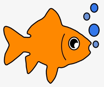 Gold Fish Clipart Fish Pond - Clip Art Orange Fish, HD Png Download ,  Transparent Png Image - PNGitem