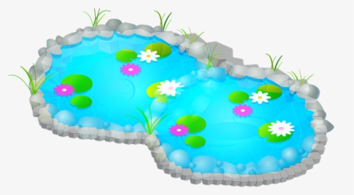 Pond, Waterfall, Lake, Nature, Landscape, Garden - Inflatable, HD Png Download, Transparent PNG