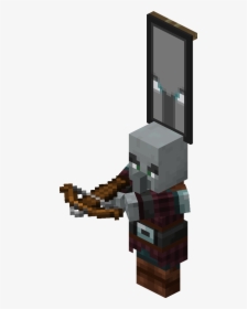 Pillager With Ominous Banner - Minecraft Pillager Captain, HD Png Download, Transparent PNG