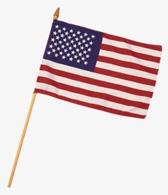 America Flag Png Free Download - Handheld American Flag, Transparent Png, Transparent PNG