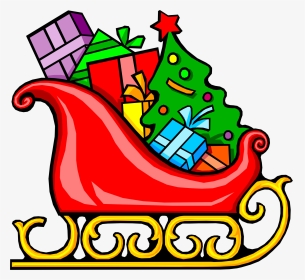Sleigh With Presents - Santa Sleigh With Presents, HD Png Download, Transparent PNG