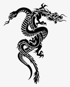 Xenodermus Snakes Dragon Free Clipart Hd Clipart - Dragon And Snake Tattoo Designs, HD Png Download, Transparent PNG