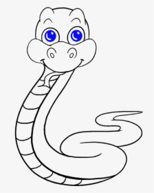 Picture Of A Cartoon Snake - งู ลาย เส้น การ์ตูน, HD Png Download, Transparent PNG