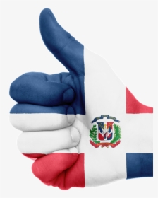 Transparent Bandera Dominicana Png - Dominican Republic Flag Hand, Png Download, Transparent PNG