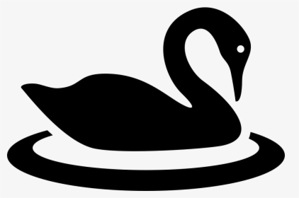 Swan In Water Circle - Black Swan Icon Png, Transparent Png, Transparent PNG