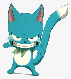 Fairy Tail Happy Png - Fairy Tail Happy Angry, Transparent Png, Transparent PNG