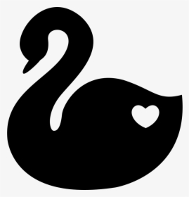 Swan With A Heart Symbol Of Fidelity - Cisne Desenho Png, Transparent Png, Transparent PNG