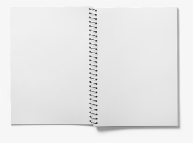 Spiral Notebook, Notebook, Open, Empty Pages, Isolated - Monochrome, HD Png Download, Transparent PNG