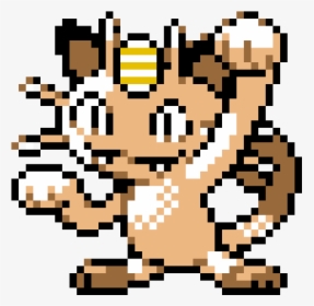 Pixel Art Pokemon Meowth, HD Png Download, Transparent PNG