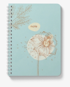 Dandelion Design Spiral Notebook - Zinnia, HD Png Download, Transparent PNG