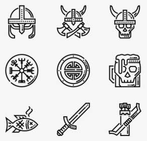 Viking - Hand Drawn Icon Png, Transparent Png, Transparent PNG