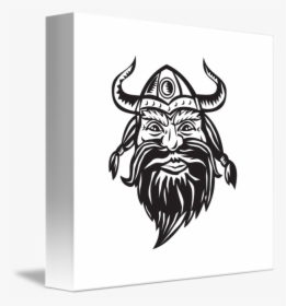 Viking Warrior Head Angry Black And White - Viking Head Transparent Hd, HD Png Download, Transparent PNG