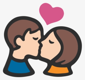 Transparent Lips Emoji Png - Emojis Kissing Each Other, Png Download, Transparent PNG